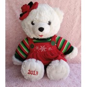 Global Christmas Bear Teddy Bear  - USED